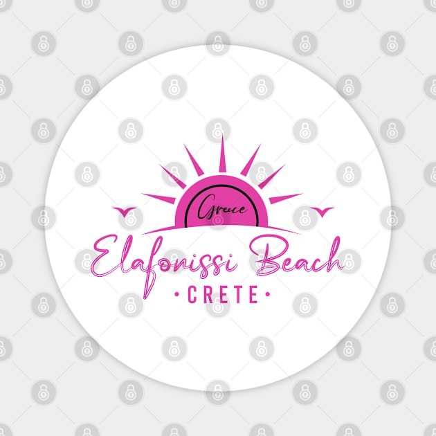 Elaforisi Beach - Idyllic Coastal Haven Magnet by Hashed Art